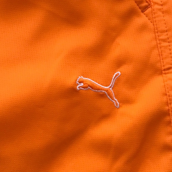 puma orange golf shorts